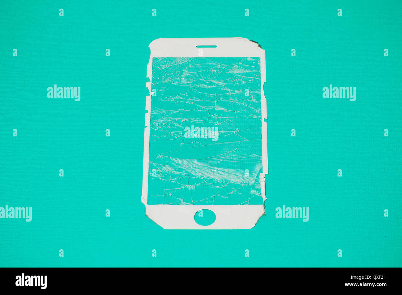 Modern mobile smartphone with broken screen color Stock Photo - Alamy