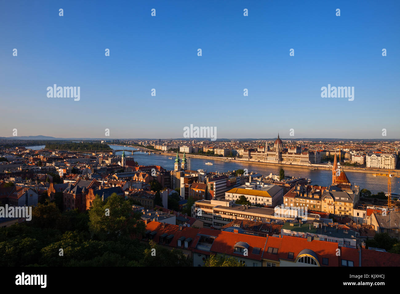 City of Budapest sunset cityscape in Hungary Stock Photo