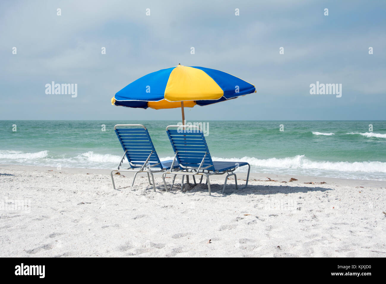 Chairs on The Beach Stock Photo - Alamy