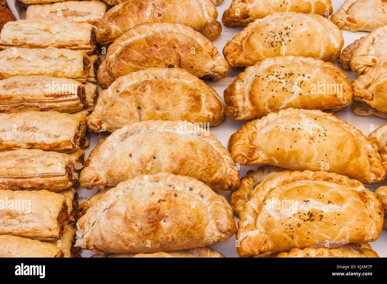 England, Cornwall, Cornish Pasties and Sausage Rolls Stock Photo Alamy