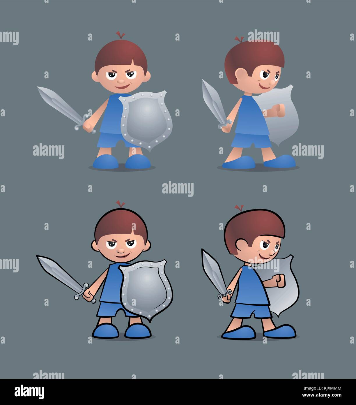 Brave Little Knight Stock Vector