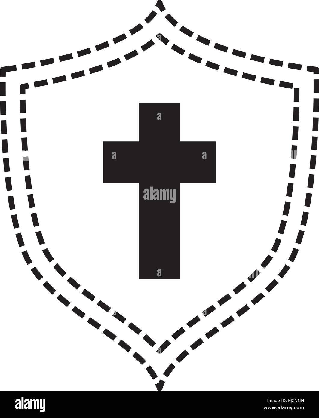 shield with cross icon Stock Vector Image & Art - Alamy