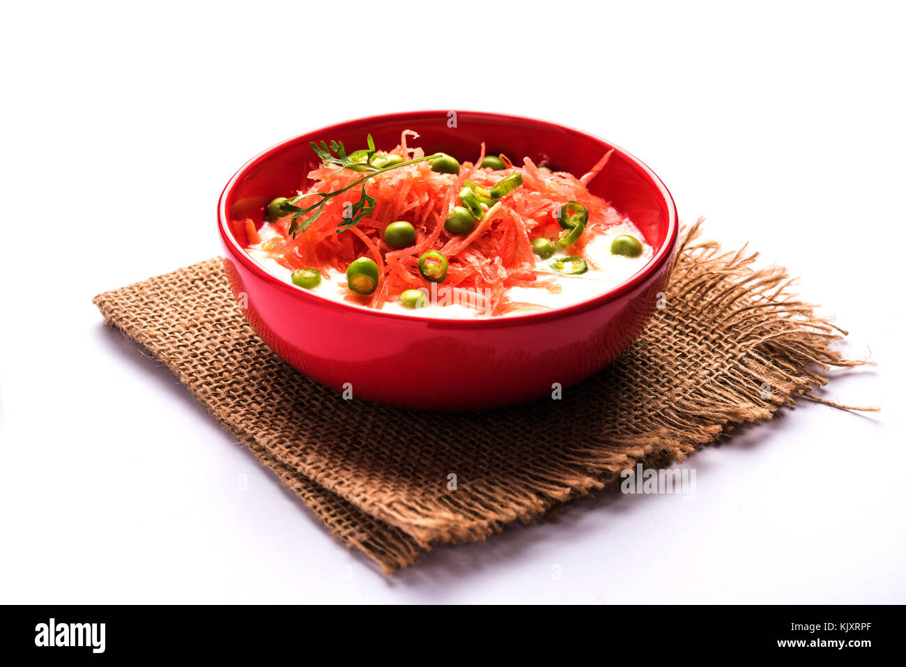 Carrot raita / Gajar Koshimbir. It a condiment from the Indian ...