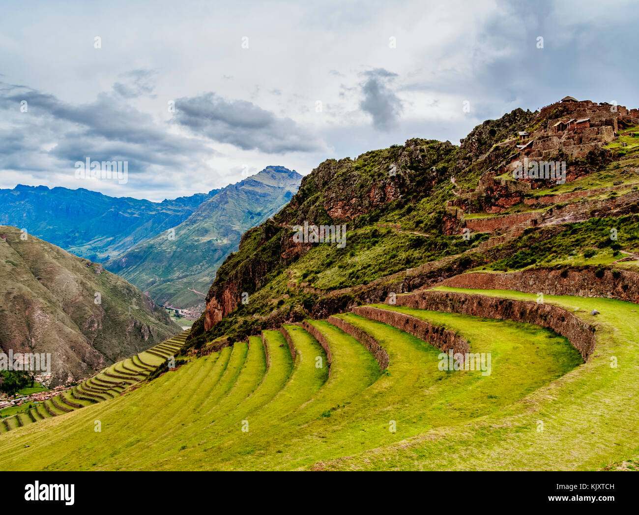Pisac Ruins, Sacred Valley, Cusco Region, Peru Stock Photo