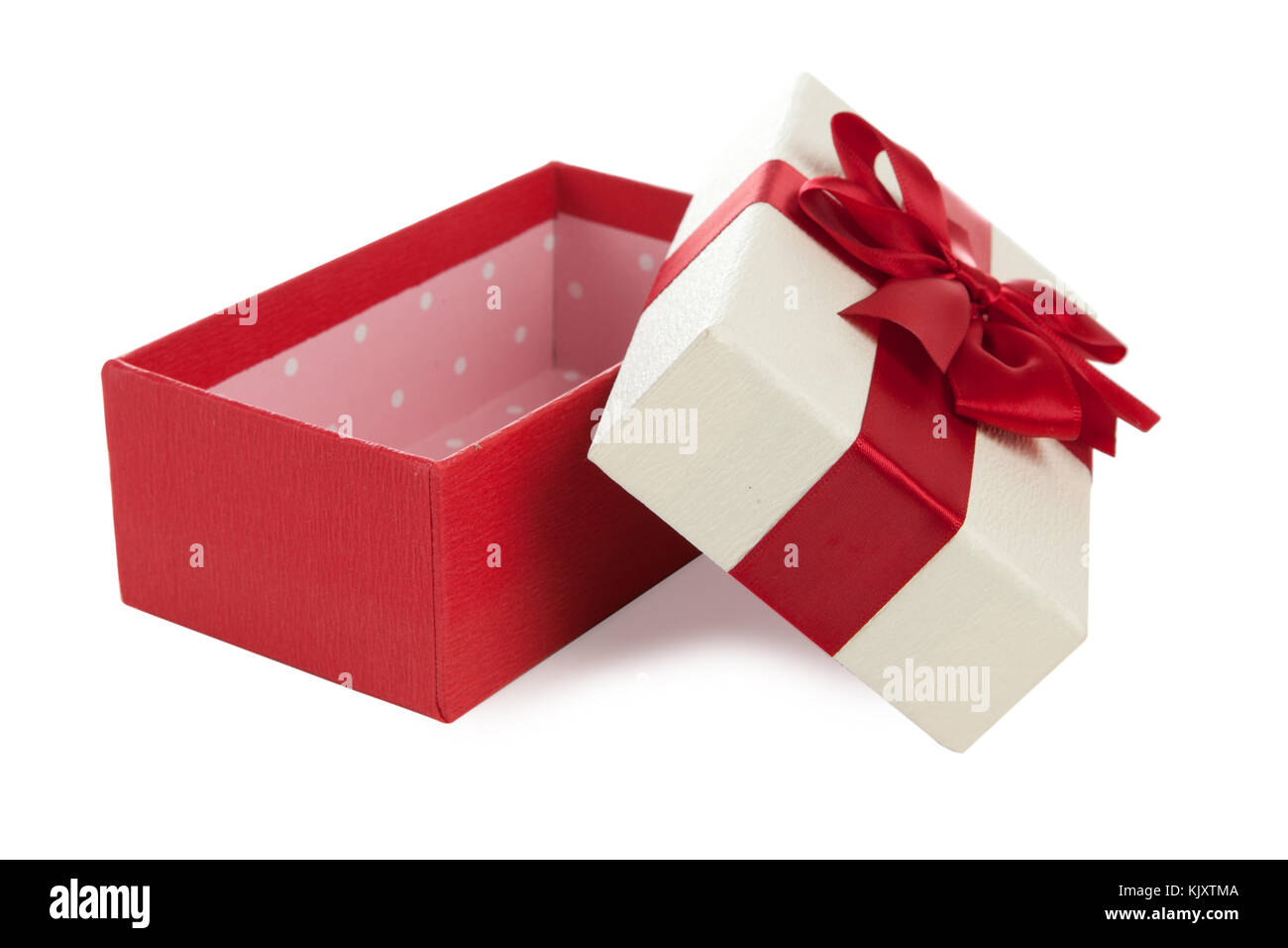 Gift box on white background Stock Photo - Alamy