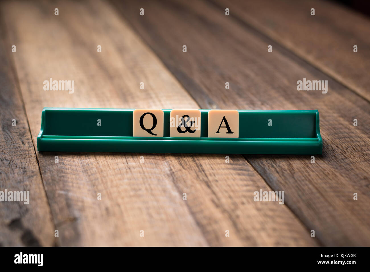 Queations and Answers Q&A concept. Q&A letter on alphabet tiles on ...
