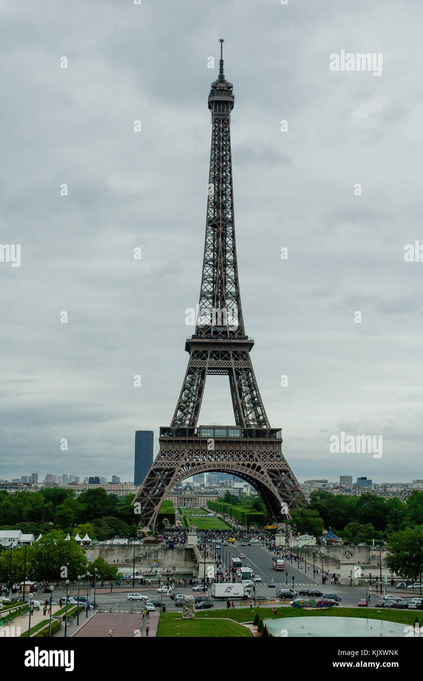 View on the most visited monument in the world Eiffel Tower in Paris