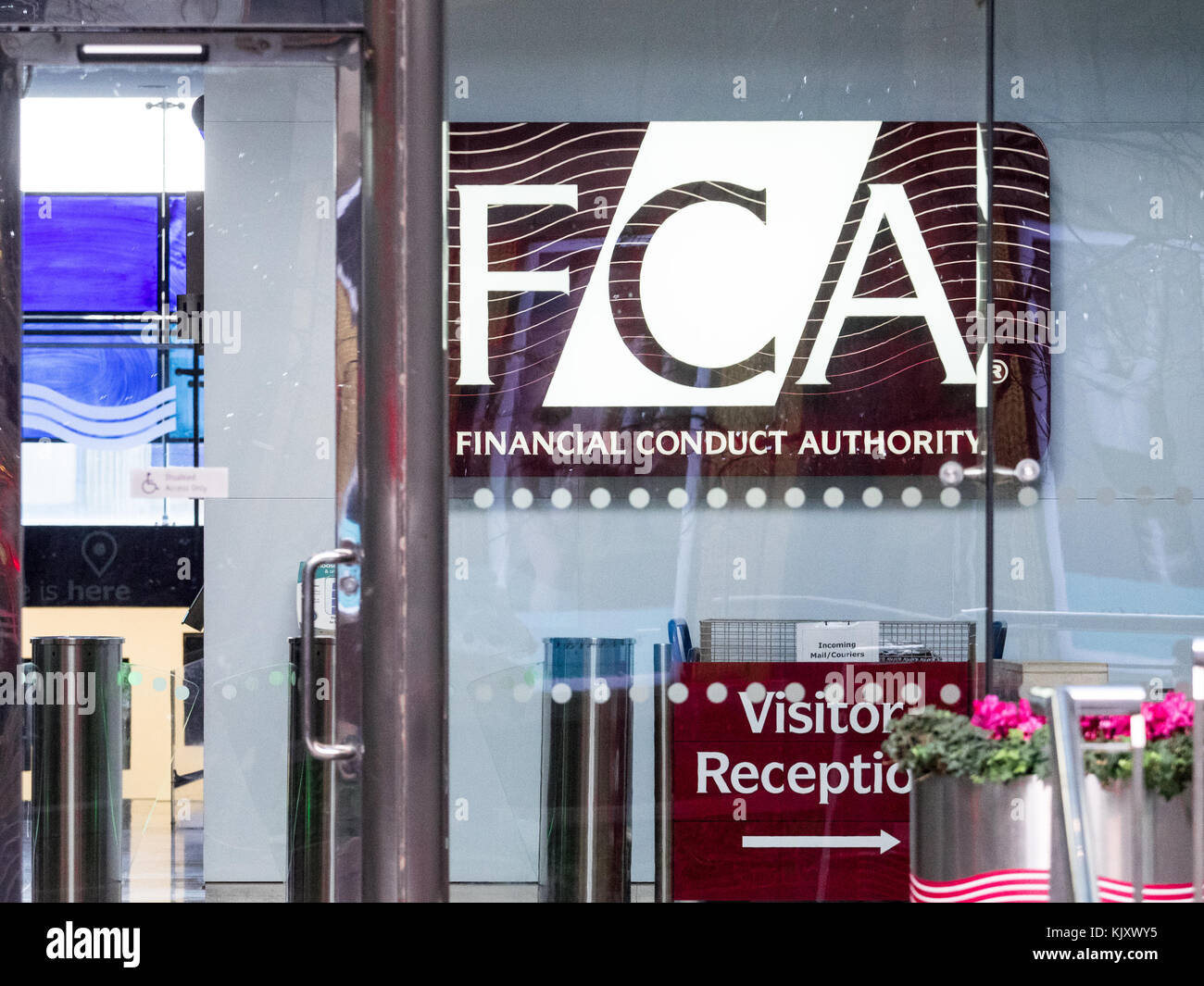 FCA Financial Conduct Authority Canary Wharf London UK Financial