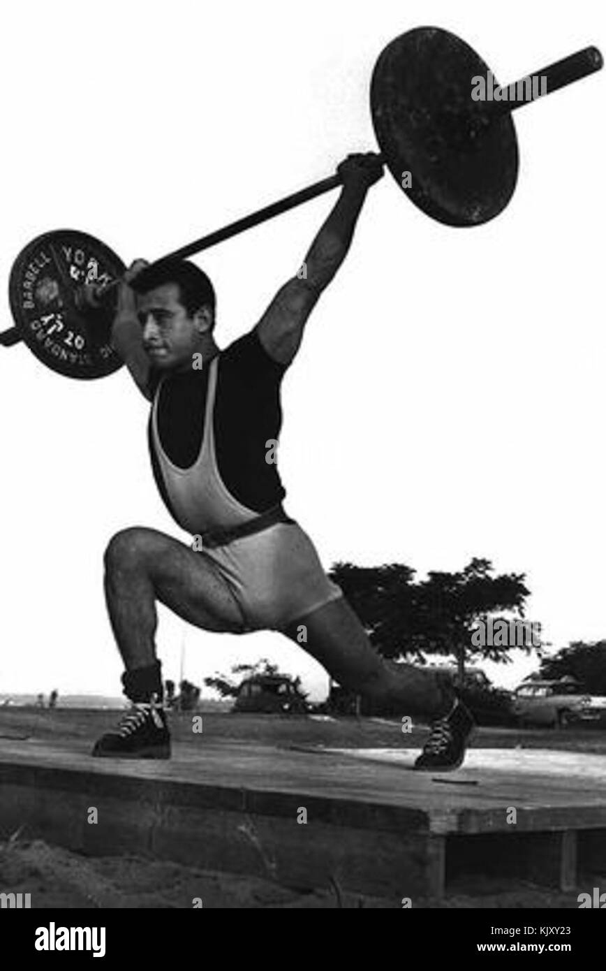 Edouardo Maron Israeli Olympic weightlifter 1960 Stock Photo