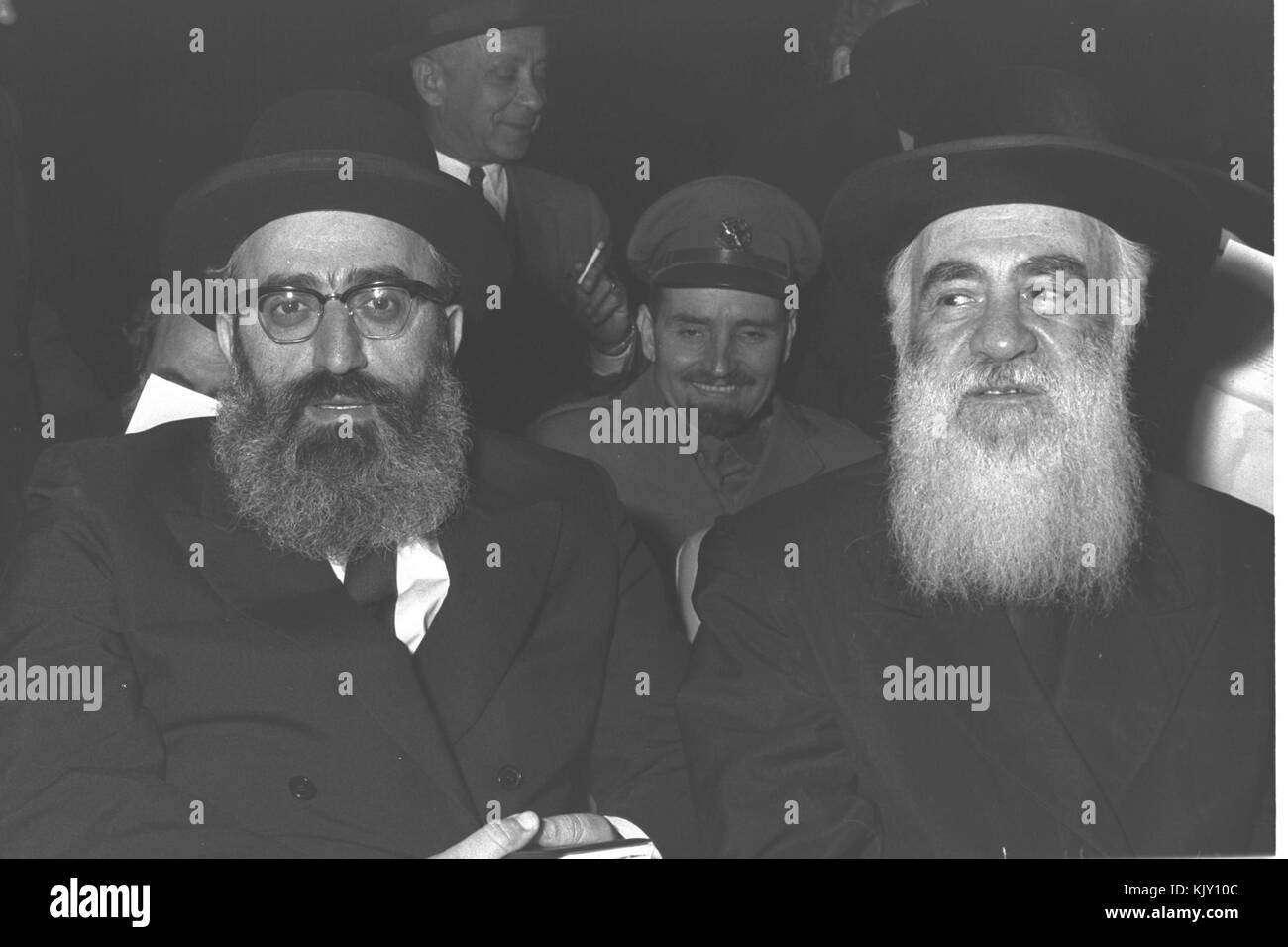 Shlomo Goren and Yehoshua Kaniel 1964 Stock Photo