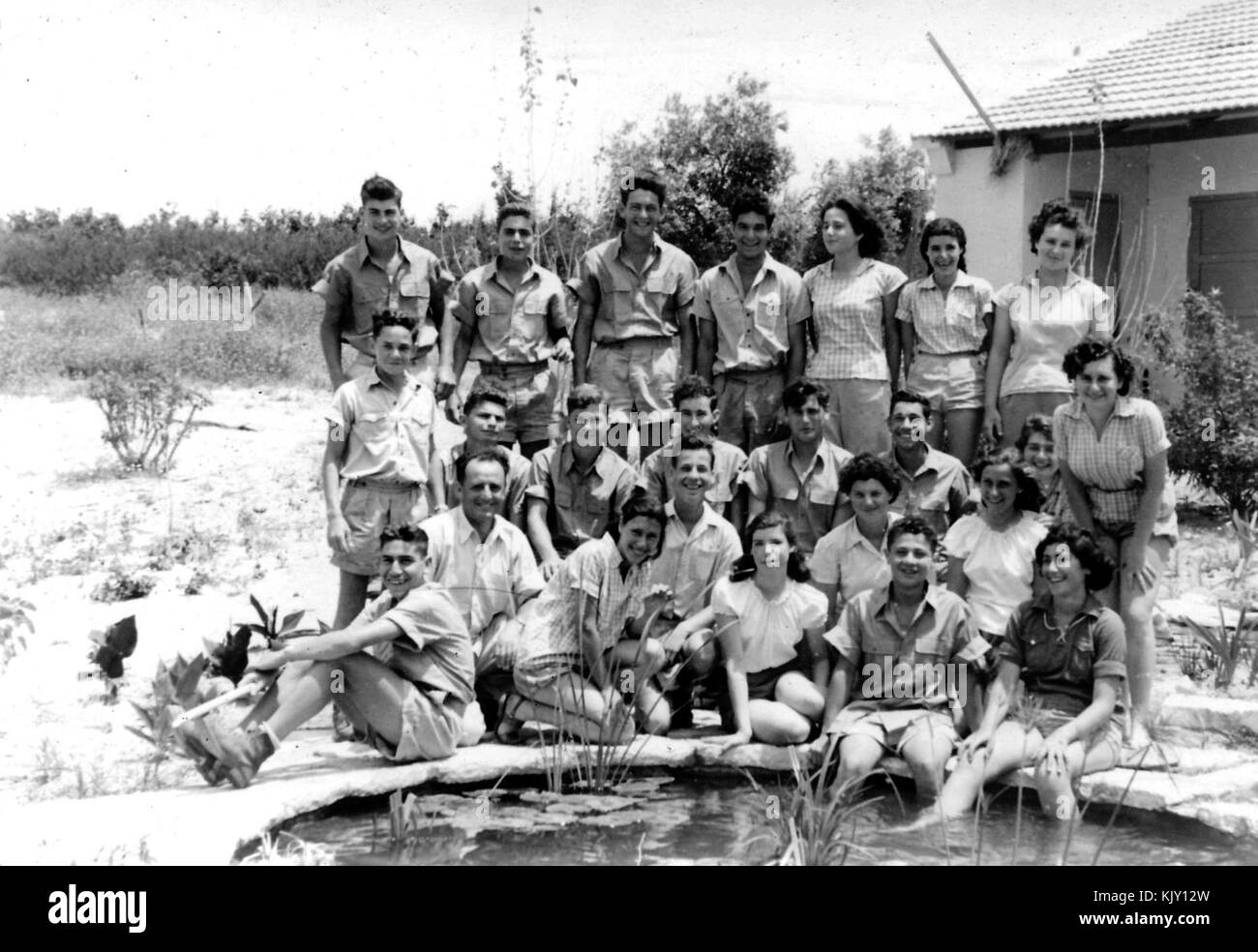 Israel 9072 Gan Shmuel   1953 educational institution Stock Photo