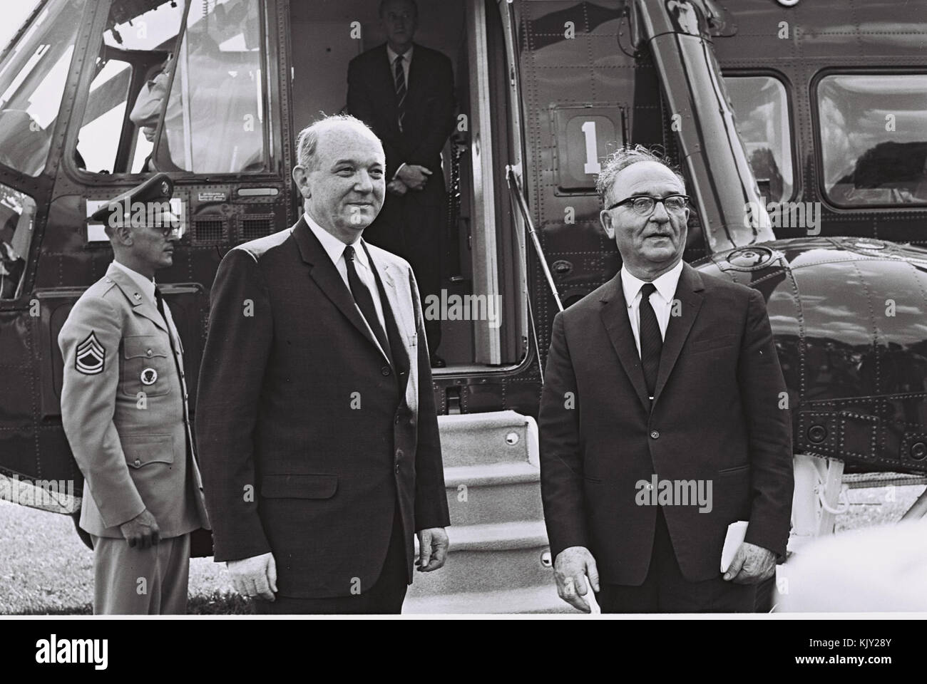 Levi Eshkol and Dean Rusk departing 1964 Stock Photo - Alamy