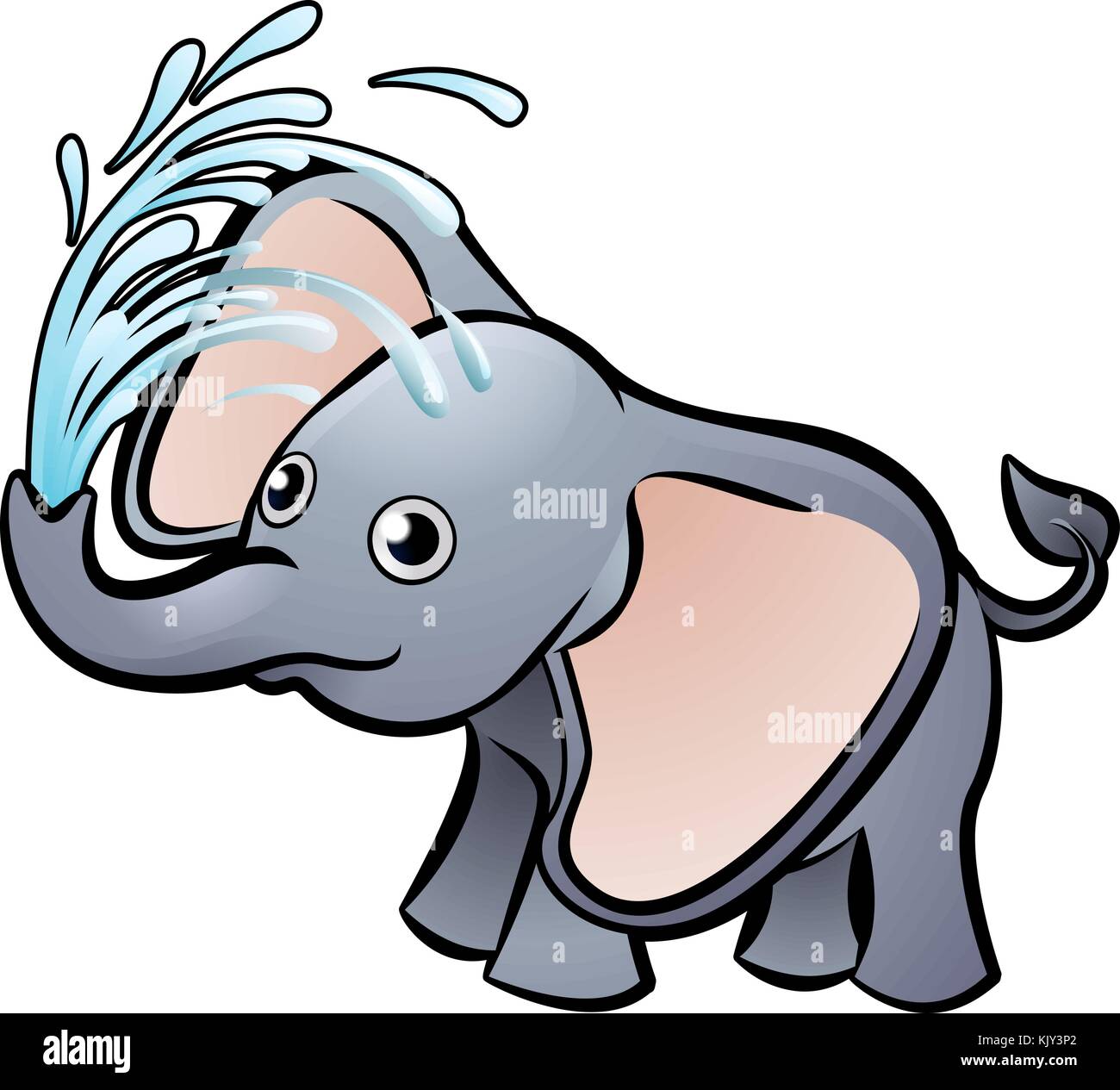Elephant Safari Animals Cartoon Character Stock Vector