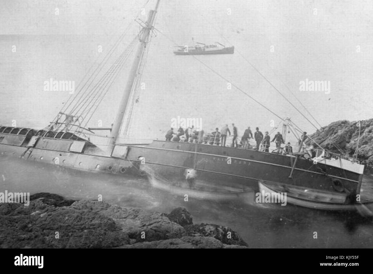 SS Wairarapa Wreck At Miners Head Stock Photo