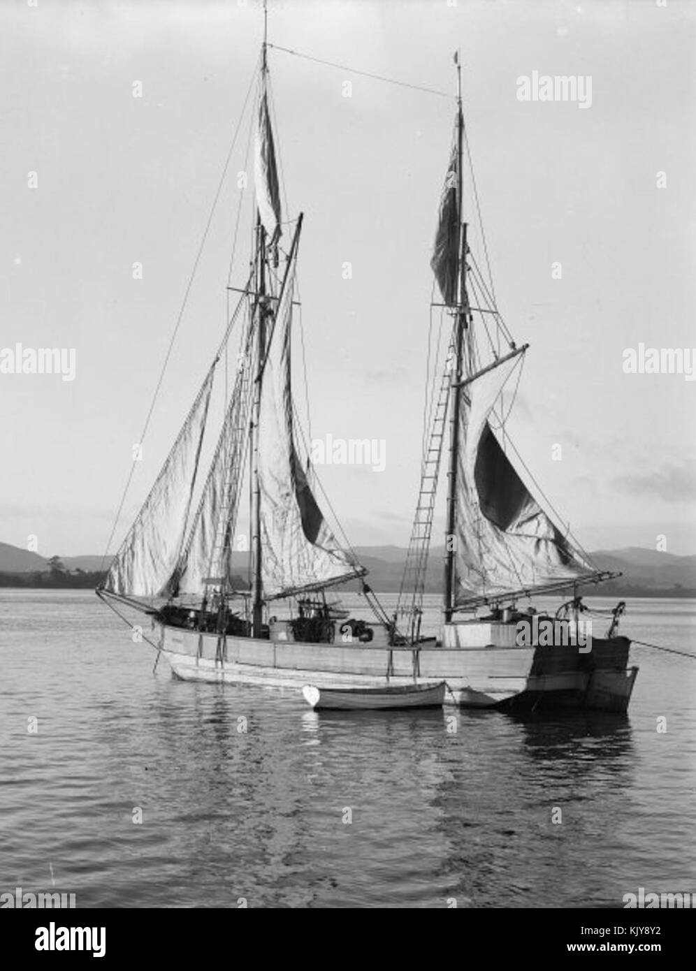 Image shows sailing boat Black and White Stock Photos & Images - Alamy