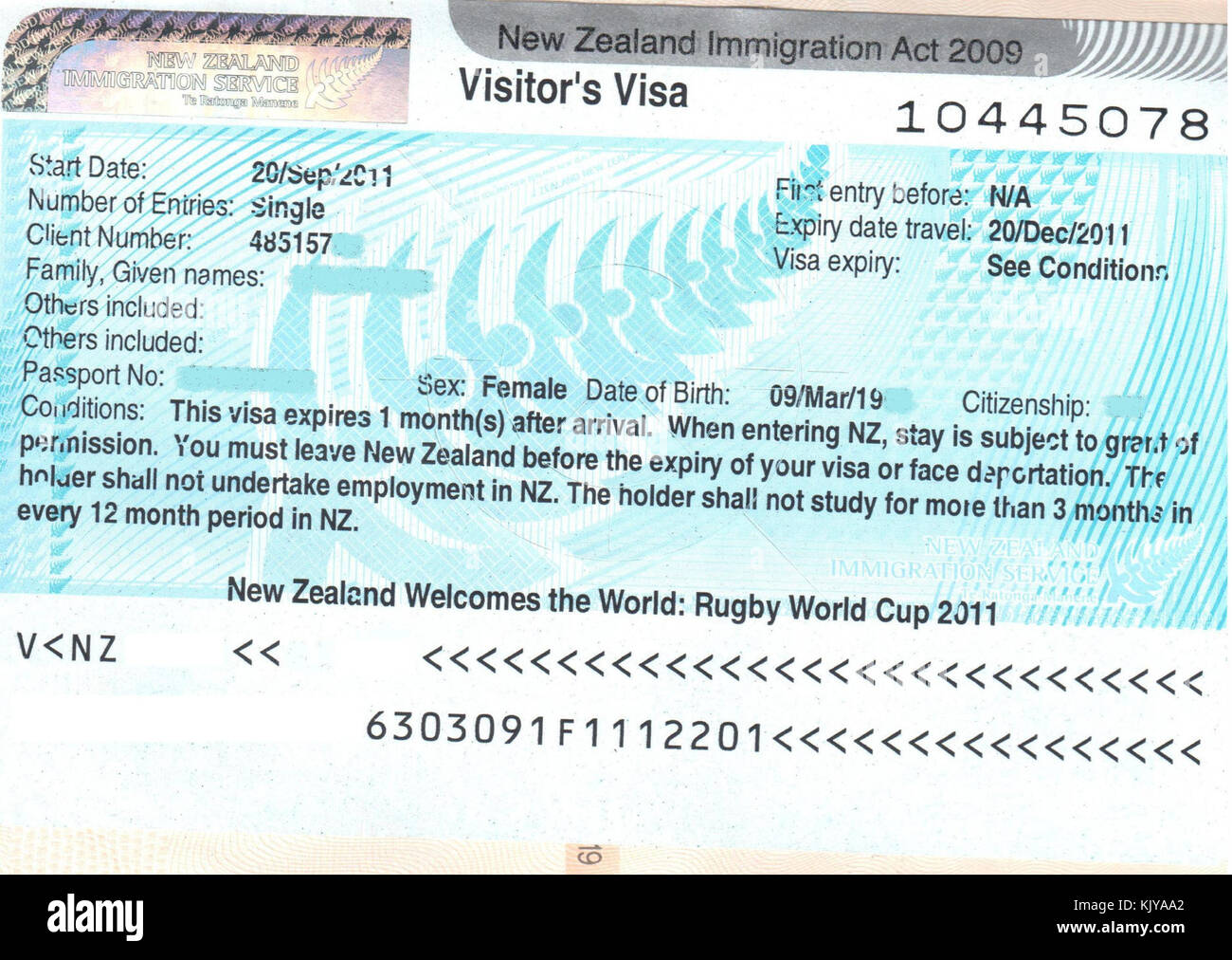 New zealand visa hi-res stock photography and images - Alamy