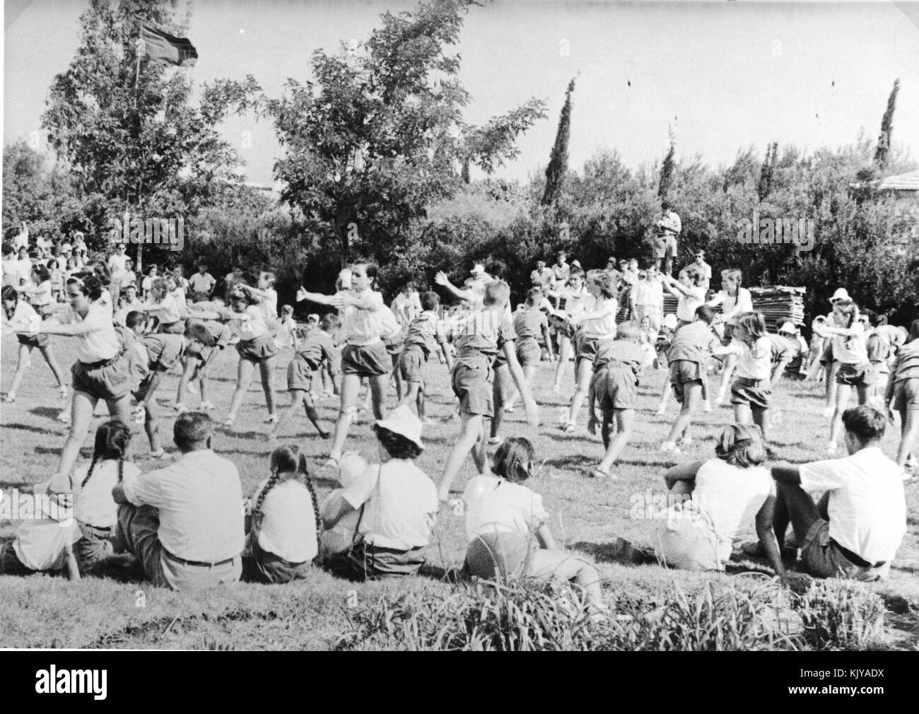 Israel 12688 Kids companys Gymnastics Stock Photo