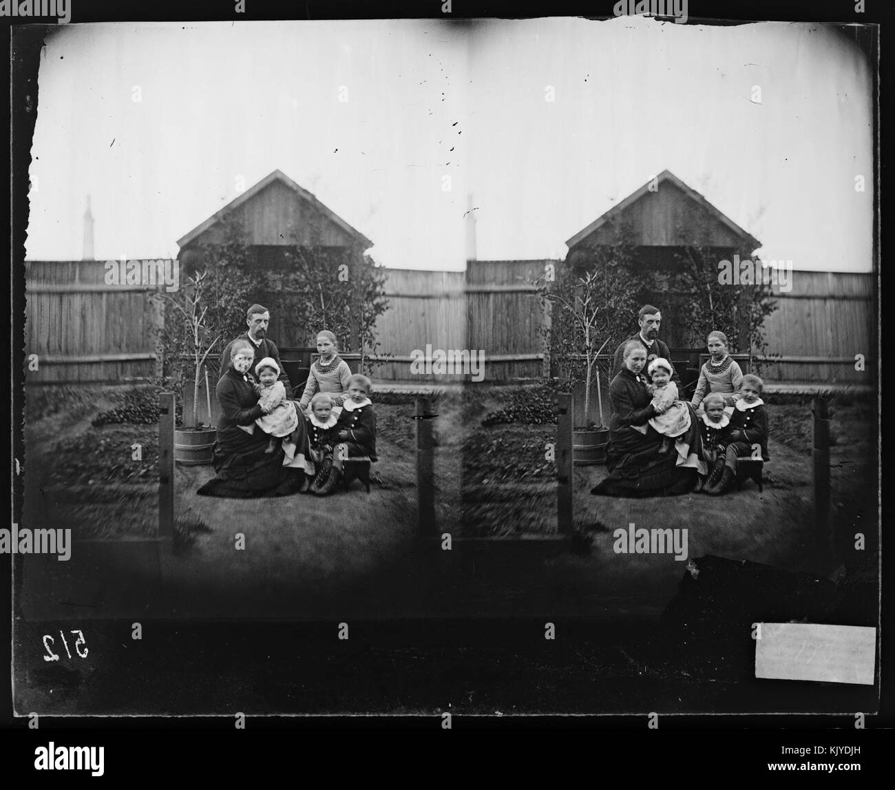 173 ny. Frederik Prytz's Familie. Stereoskop NB bldsa OTO0512 A Stock