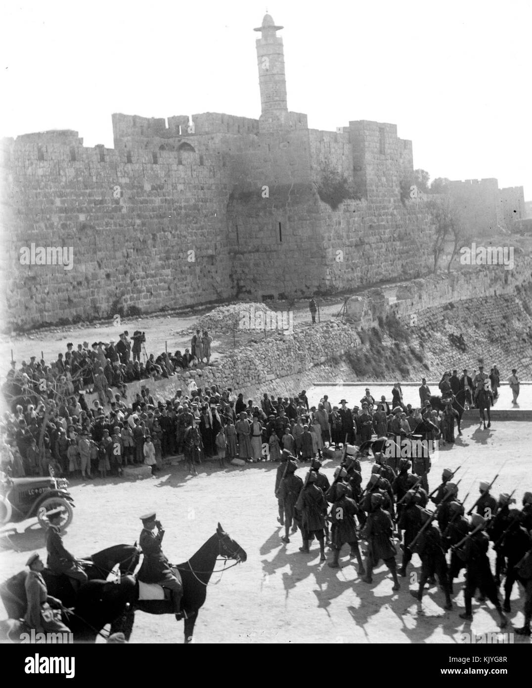 Capture and occupation of Palestine by British. British troops on