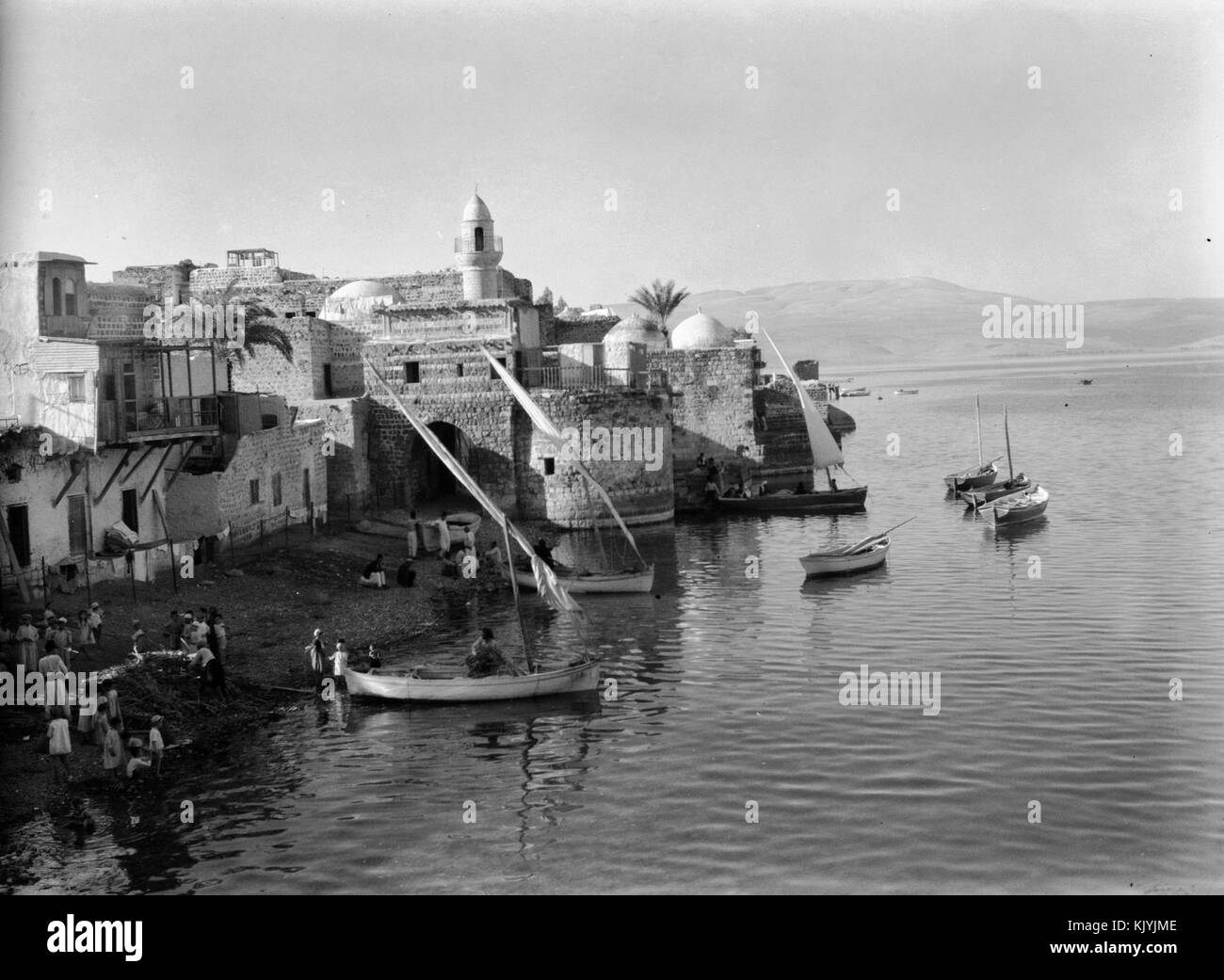 View of Tiberias 1900 1920. Matson Stock Photo