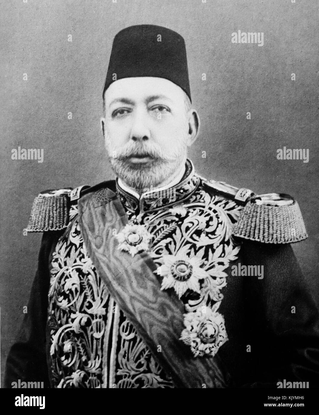 Sultan Mehmed V of the Ottoman Empire cropped Stock Photo