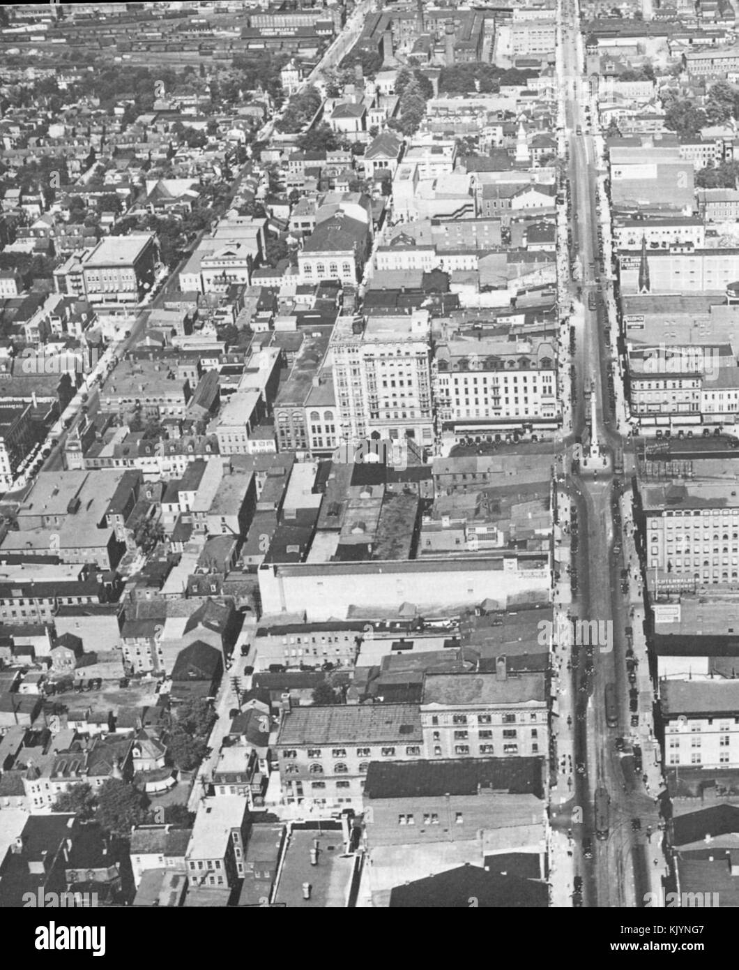 1925   Aerial Allentown CBD Stock Photo