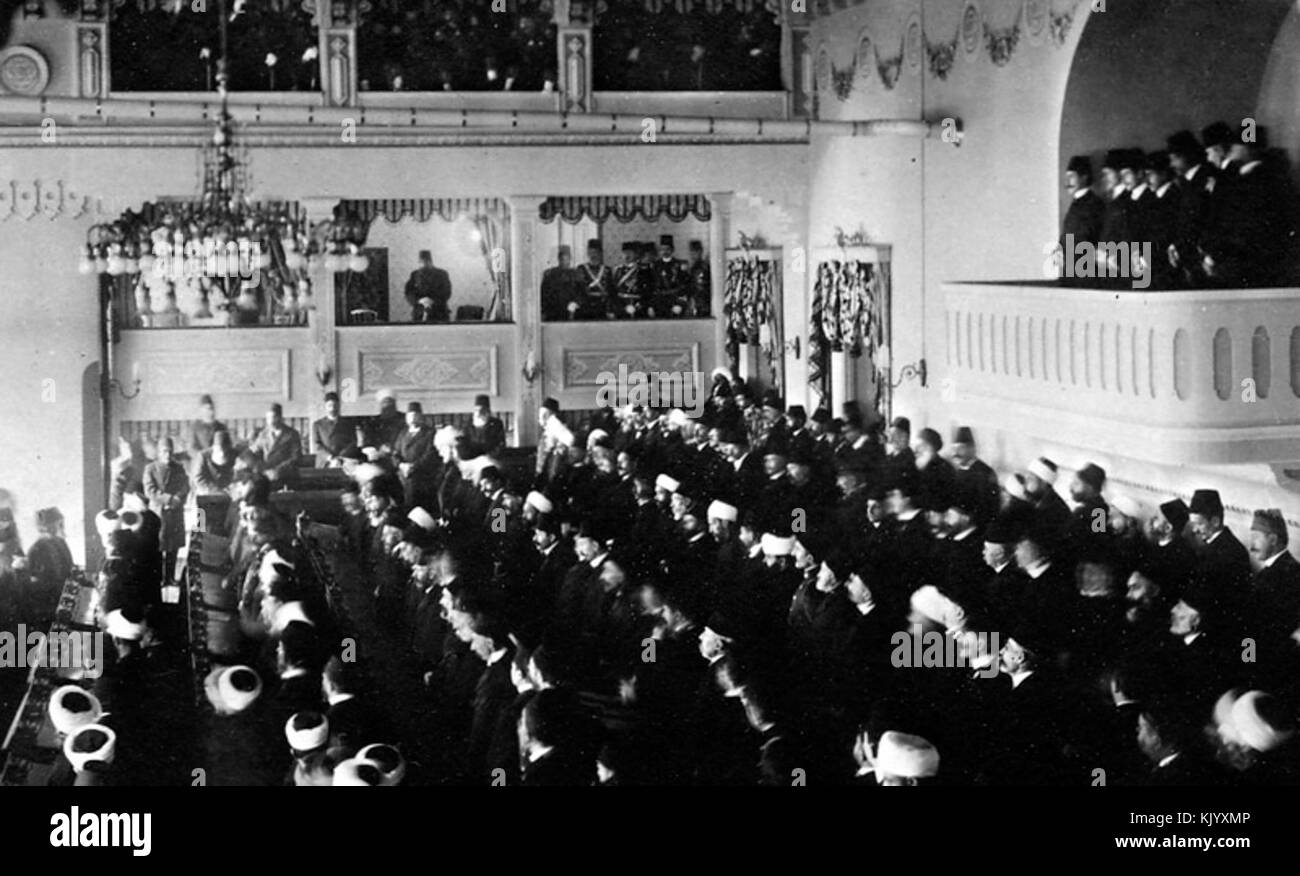 Ottoman Parliament Dec1908 Stock Photo Alamy