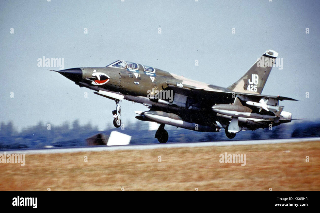 17th Wild Weasel Squadron F 105F 63 8425 Stock Photo - Alamy