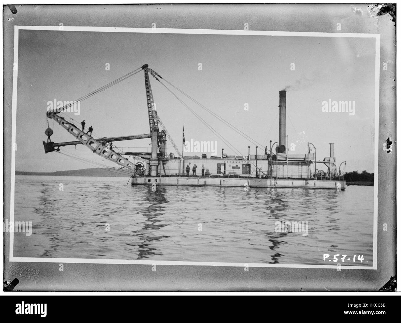 Earthmoving machinery operation Black and White Stock Photos & Images ...