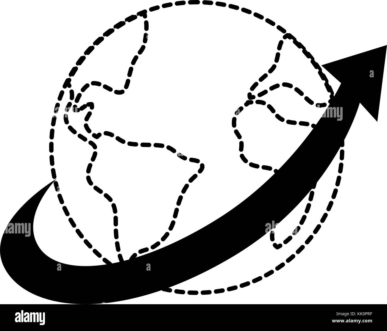 world planet earth with arrow vector illustration design Stock Vector ...