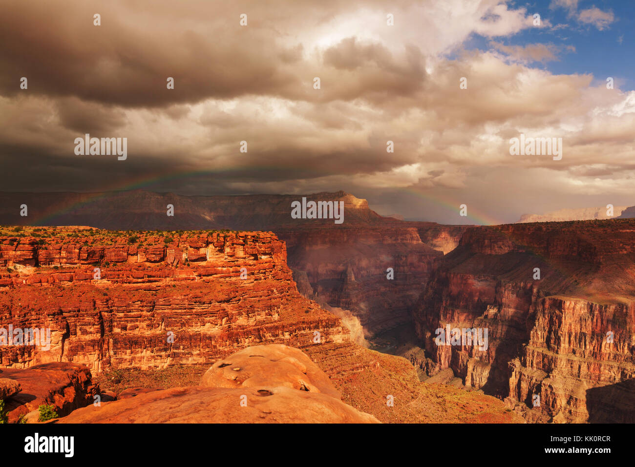 Rainbow above Grand Canyon Stock Photo - Alamy