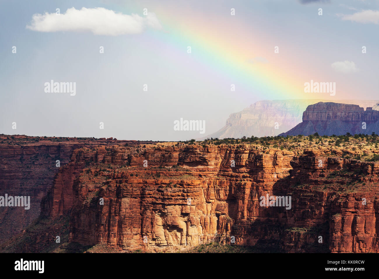 Rainbow above Grand Canyon Stock Photo - Alamy