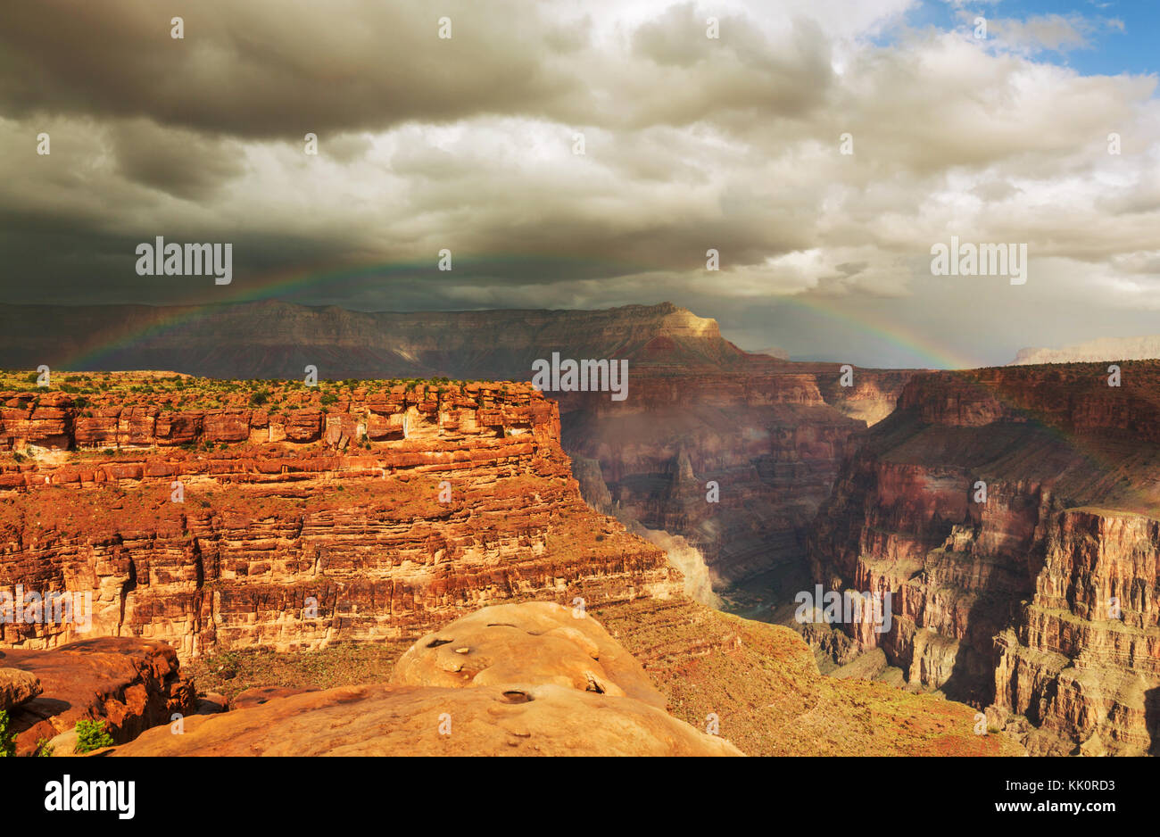 Rainbow above Grand Canyon Stock Photo - Alamy