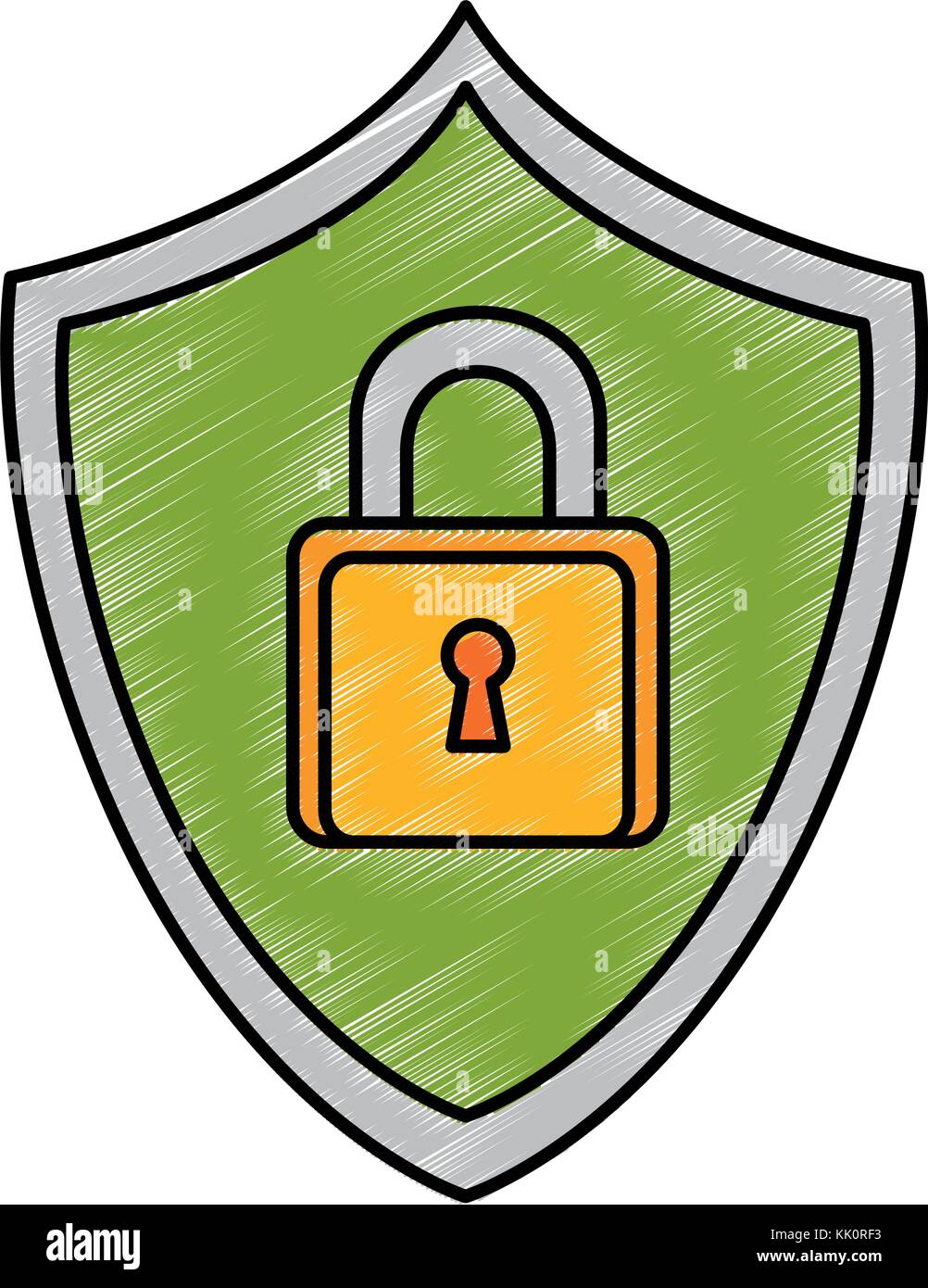 shield with padlock security vector illustration design Stock Vector ...