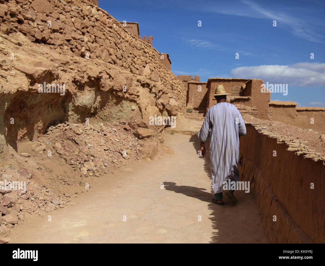 People in Ait Benhaddou in Morocco Stock Photo