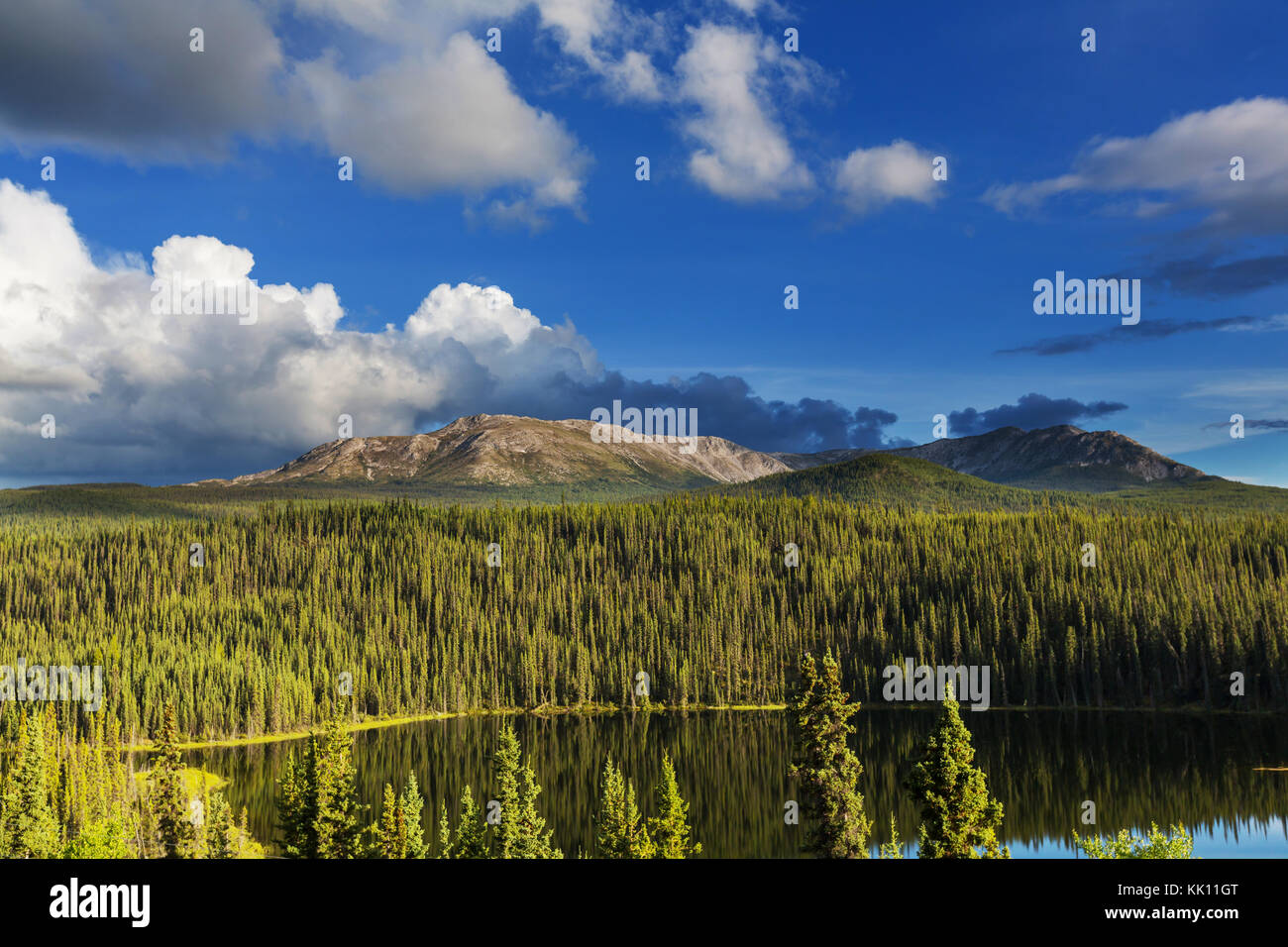 Storm lake in Canada Stock Photo Alamy