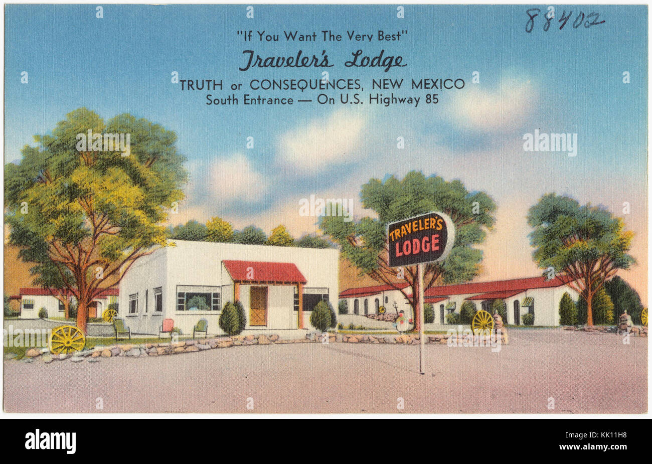 'If you want the very best', Traveler's Lodge, Truth or Consequences, New Mexico. South entrance
