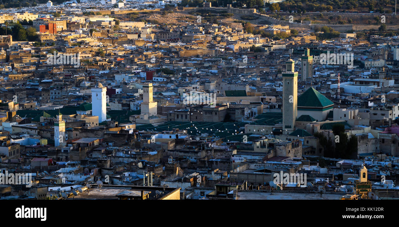 Mosque in old town medina in Fes, Morocco Stock Photo