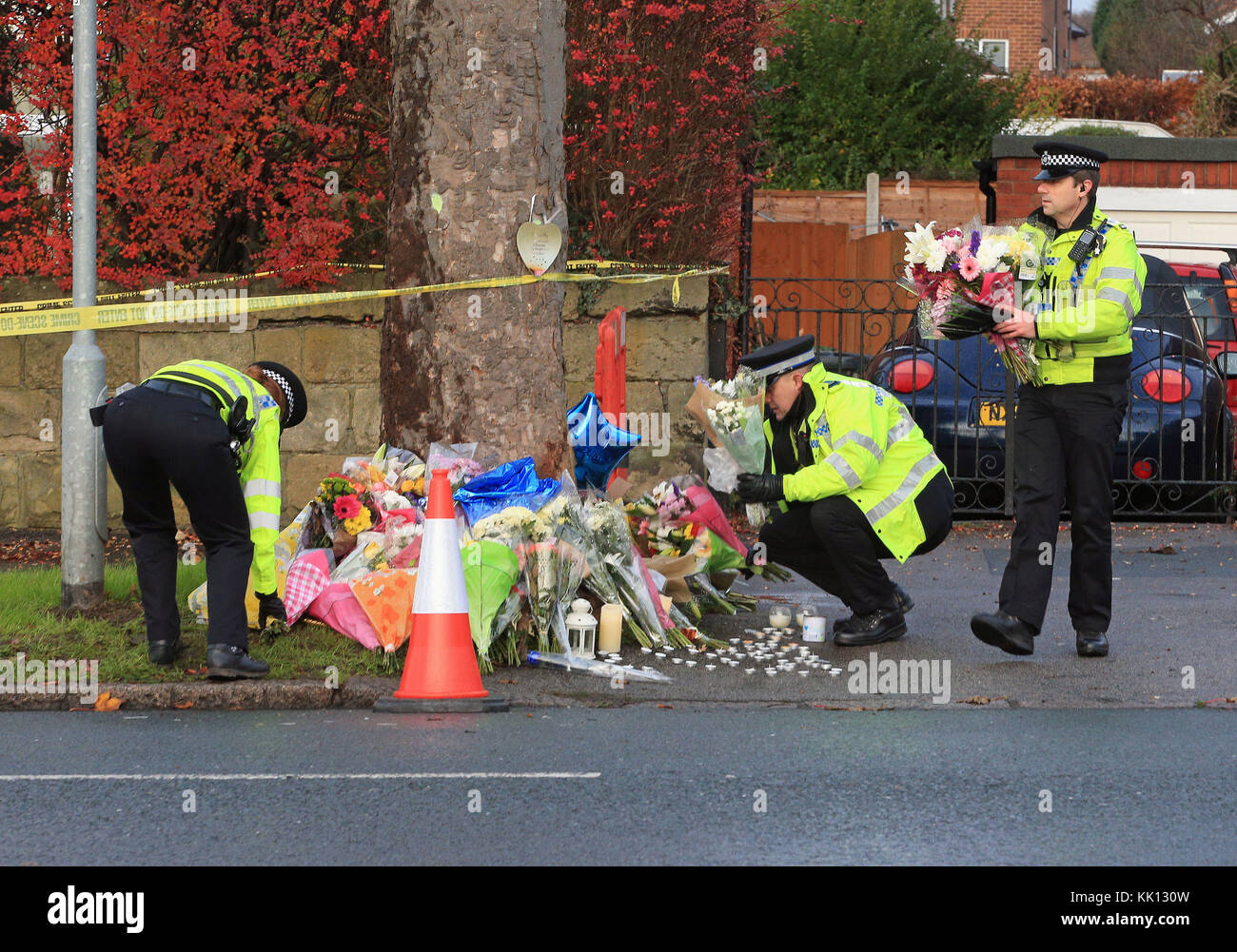 At the scene of a car crash in stonegate road hires stock photography