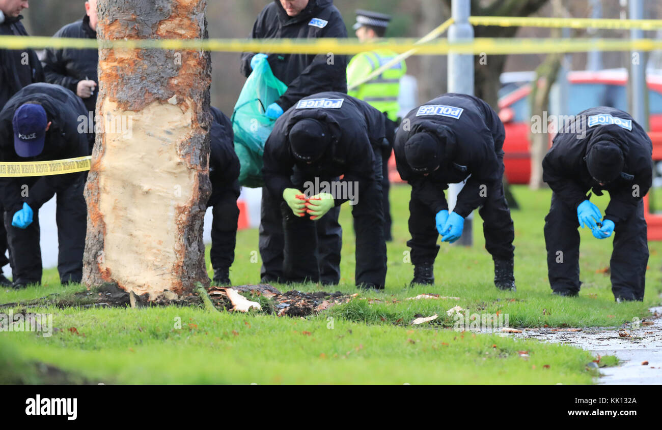 At the scene of a car crash in stonegate road hires stock photography