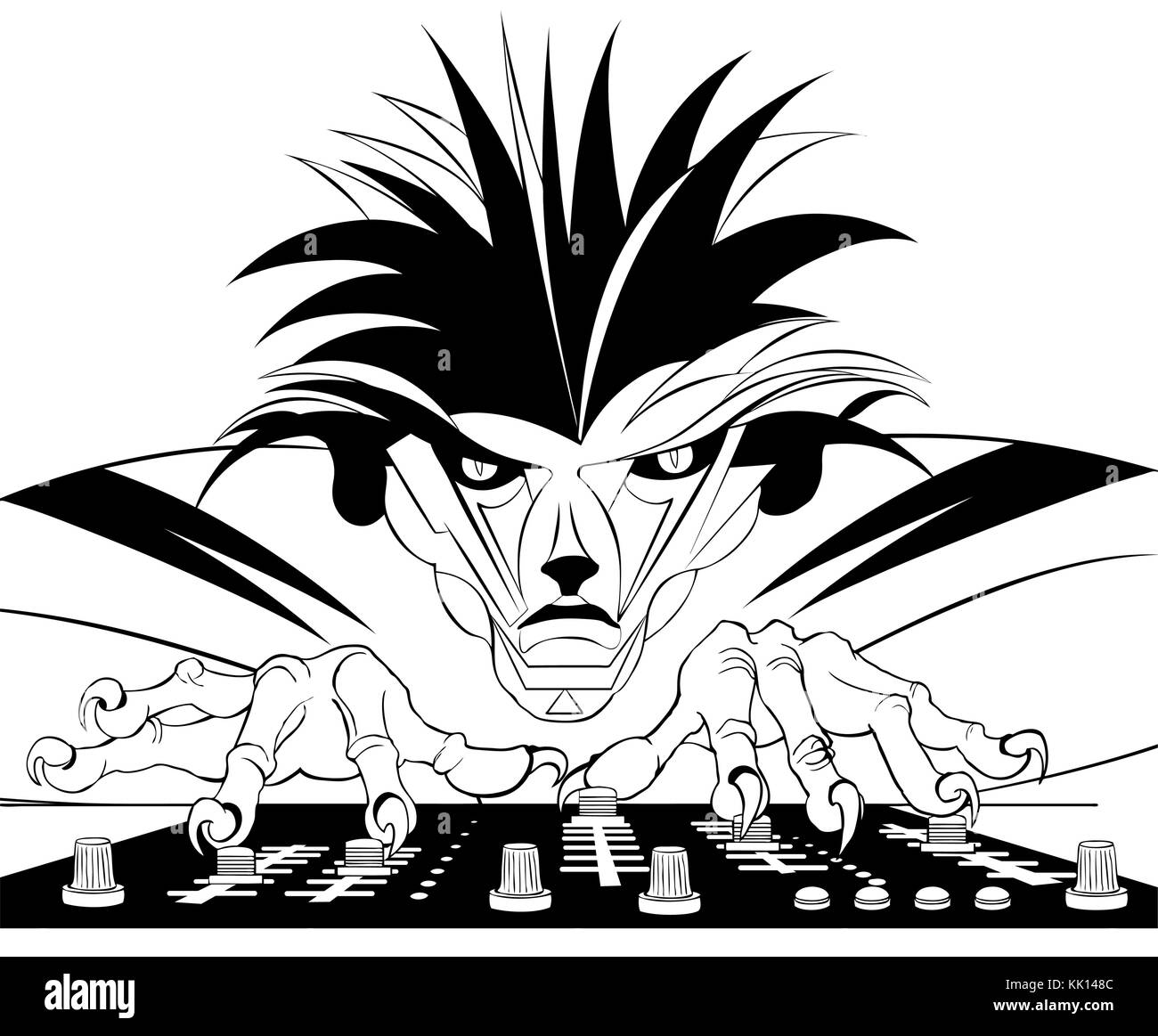 The disc jockey is an alien Stock Vector Image & Art Alamy