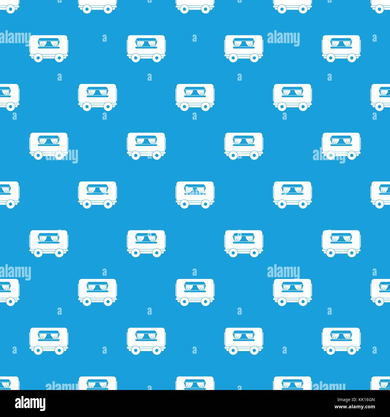 Food Trailer Pattern Seamless Blue Stock Vector Image Art Alamy