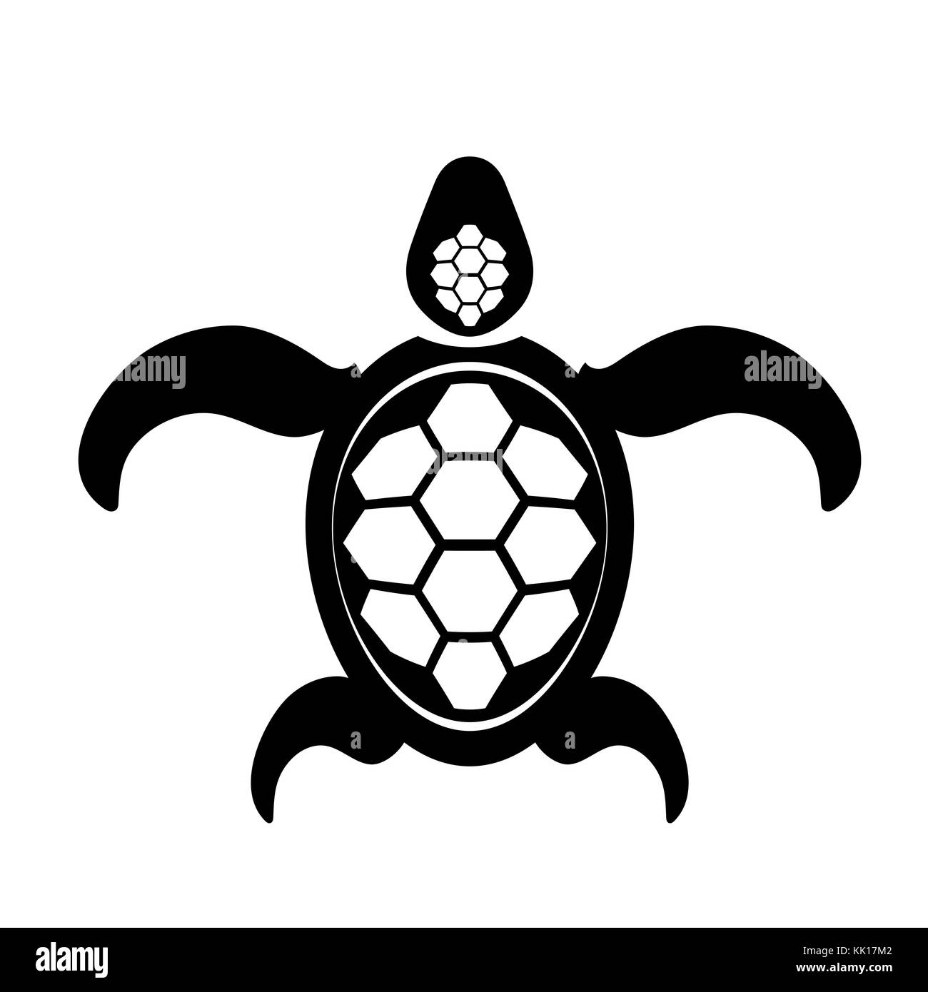 Ocean Turtle Icon. Sea Graphic Simple Animal Logo. Stock Photo