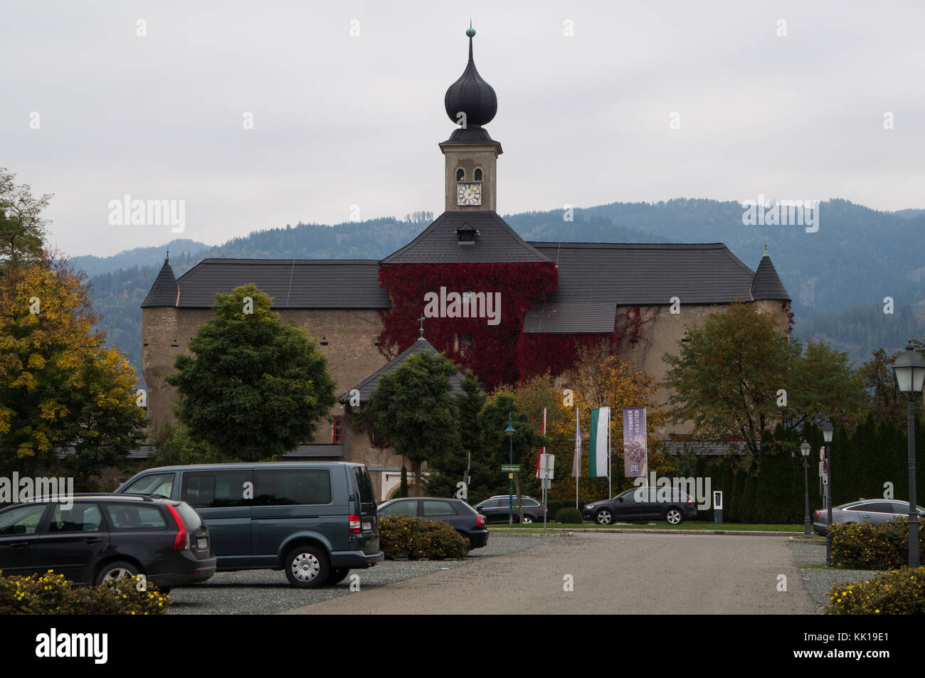 Fohnsdorf, Austria - 30.09.2017: The Gabelhofen Castle Stock Photo