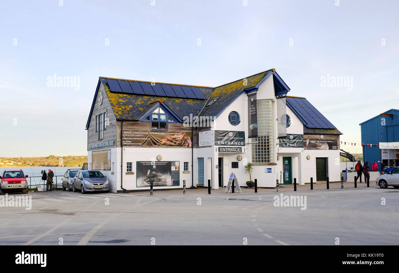 The National Lobster Hatchery on the quay at Padstow in Cornwall UK