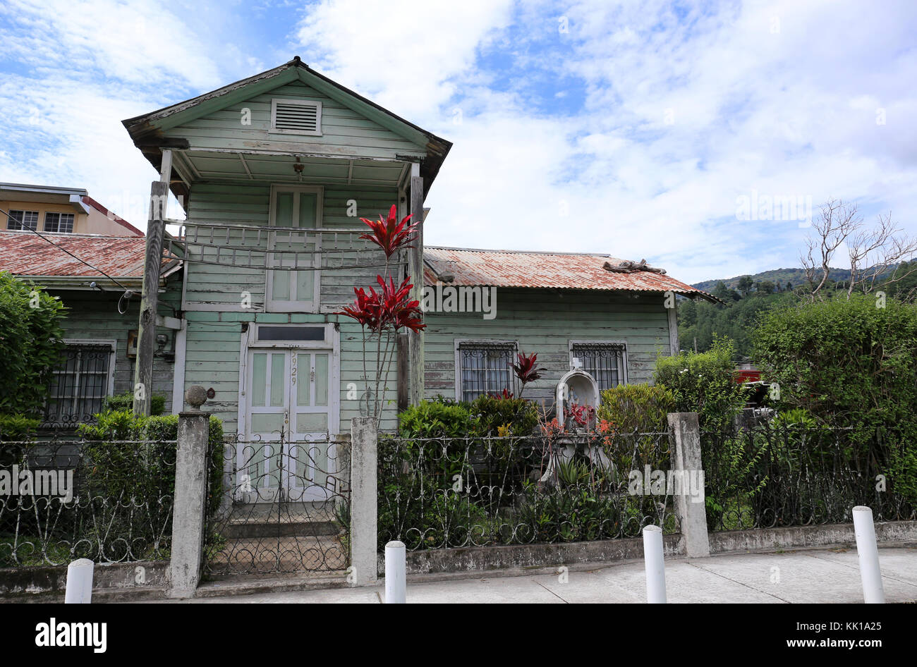 Typical House in Boquete, Panama, July 2015 Stock Photo