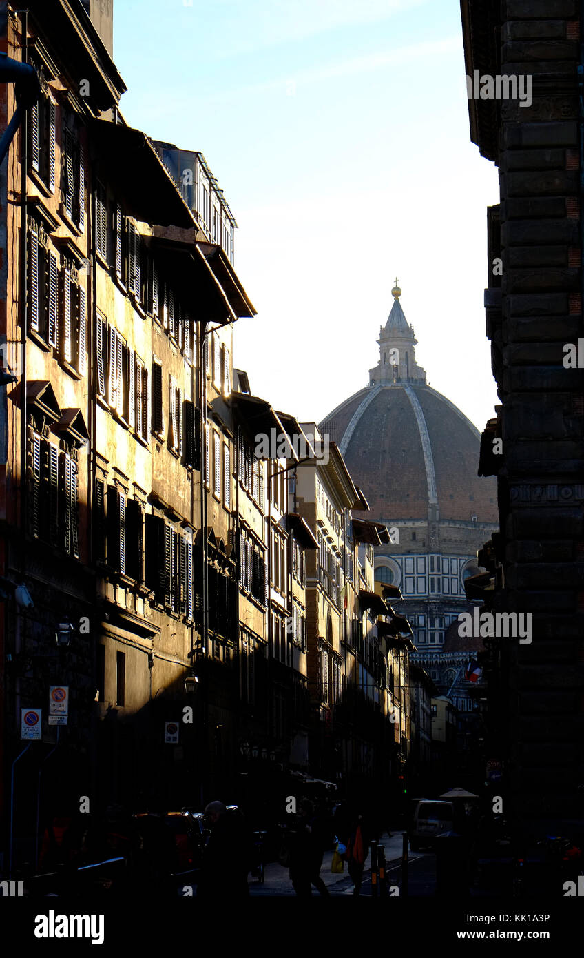 florentine street scene, florence, italy Stock Photo