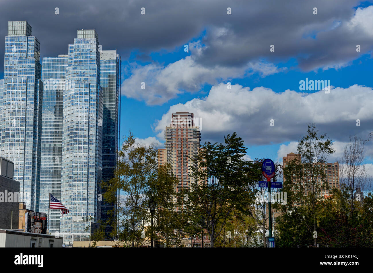 Photo taken in New York USA, August 2017: New York Skyscrapers Manhatten Stock Photo