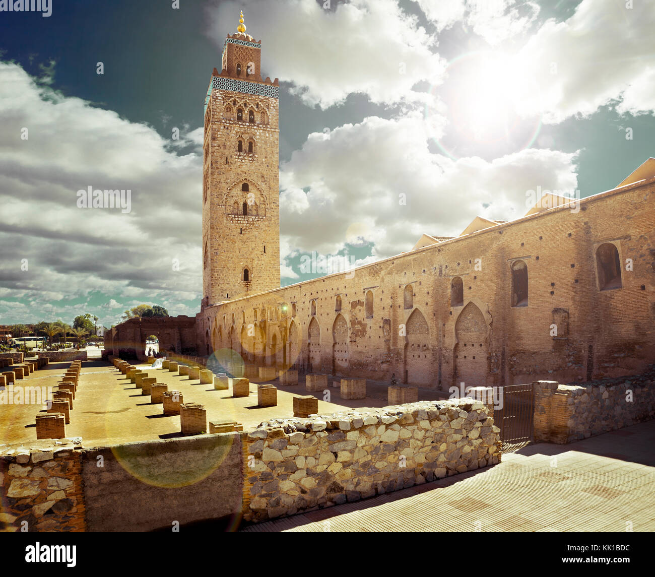 travel concept around the world.Koutoubia mosque, Marrakech, Morocco. Stock Photo