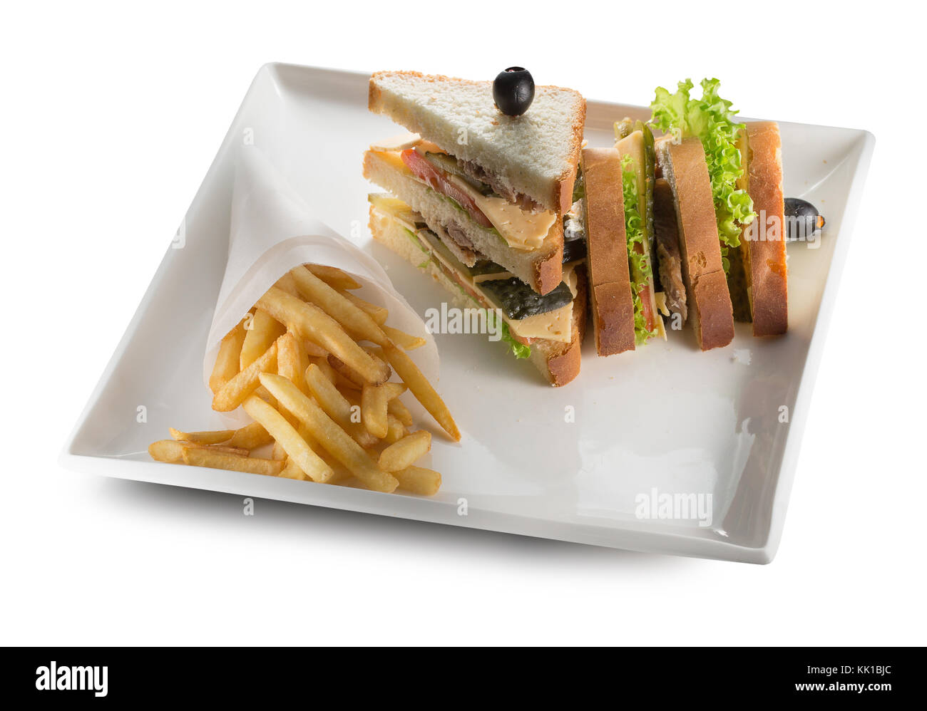 sandwiches with french fries Stock Photo Alamy